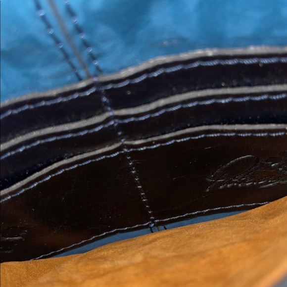 Patricia Nash Camila Nubuck Leather Hobo Bag Midnight Blue - Picture 8 of 10